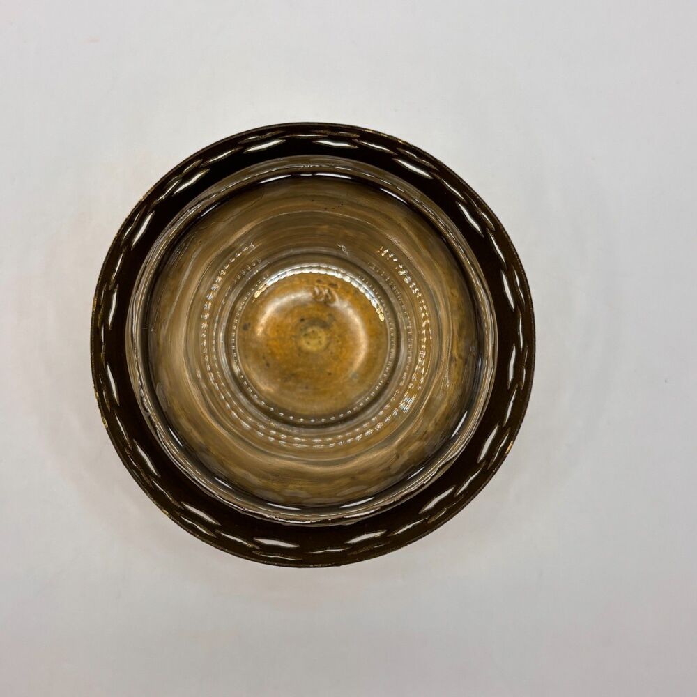 Vintage PartyLite Brass Votive Tealight Holder Heart Cut Outs With Glass Holder - Picture 3 of 6